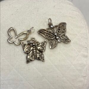 Silver Butterfly Charms